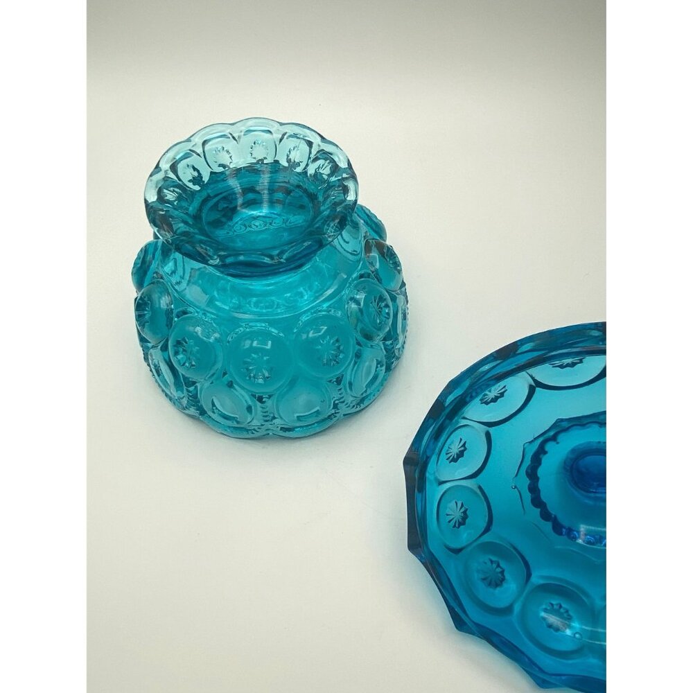 Moon N Star Colonial Blue Compote Lidded - Picture 5 of 6